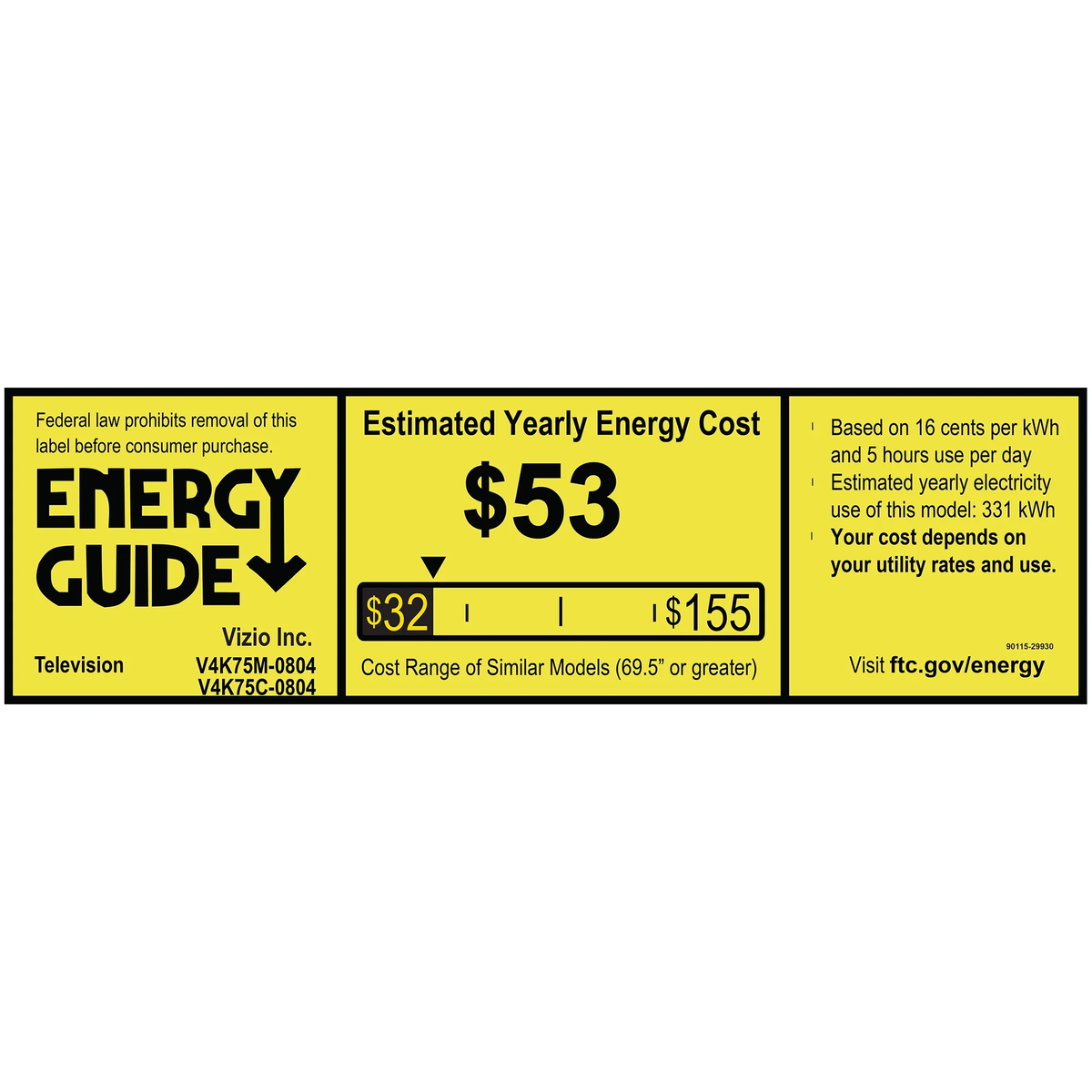 75” Class 4K UHD LED HDR Smart TV (V4K75M-08)