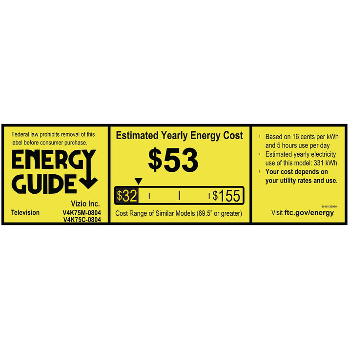 75” Class 4K UHD LED HDR Smart TV (V4K75M-08)