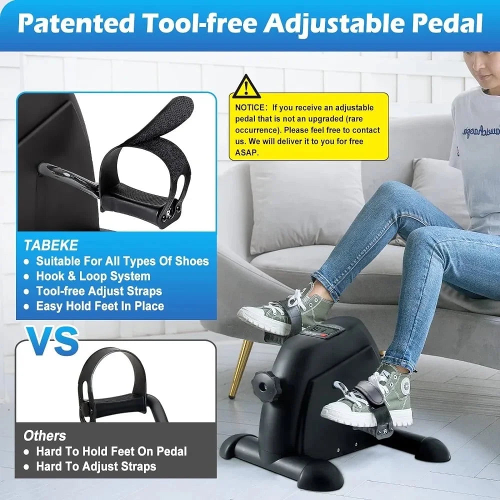 Multi-Function Mini Digital under Desk Bike Stepper Foot Pedal Exerciser,Pedal Exerciser for Senior