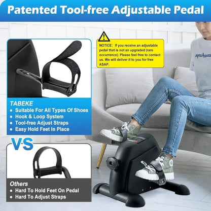Multi-Function Mini Digital under Desk Bike Stepper Foot Pedal Exerciser,Pedal Exerciser for Senior