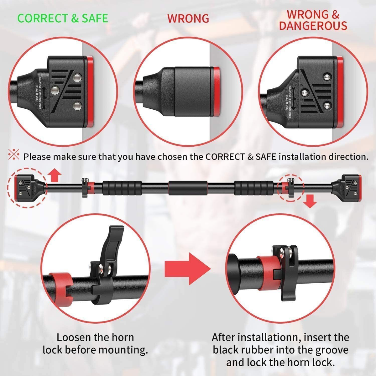 DOORWAY CHIN up BAR PULL up BAR EXERCISE 28