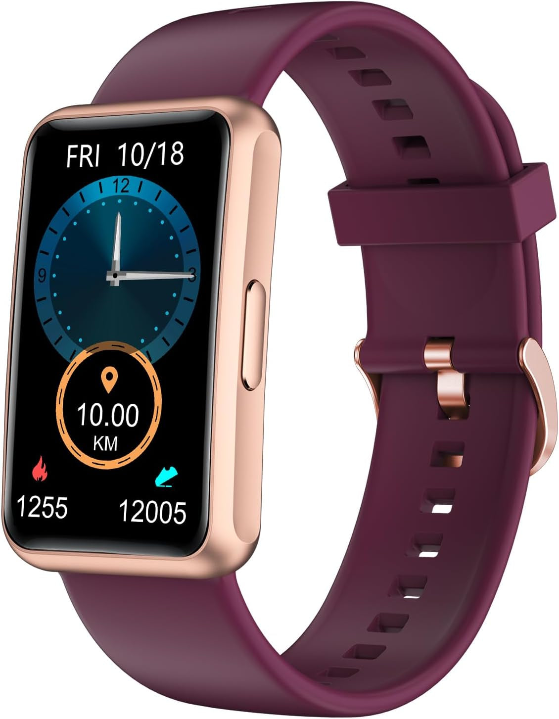 Fitness Tracker No Bluetooth No APP No Phone Needed, Fitness Watch for Men Women Parents IP68 Waterproof with Full Touch Screen Steps Calories Counter Sleep Tracker Alarm Clocks (Purple)