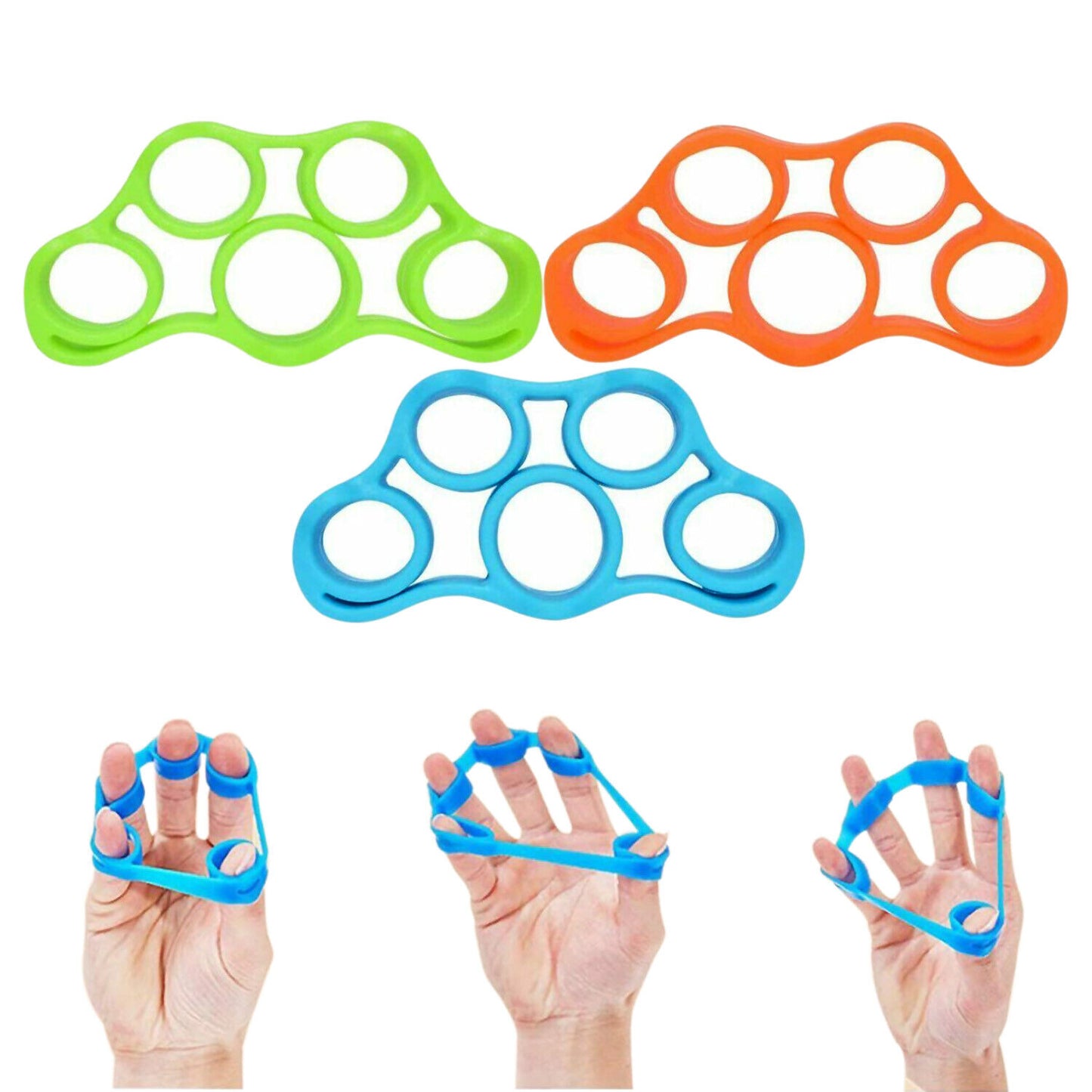 Finger Hand Exerciser Strengthener Wrist Forearm Grip Trainer Resistance Band
