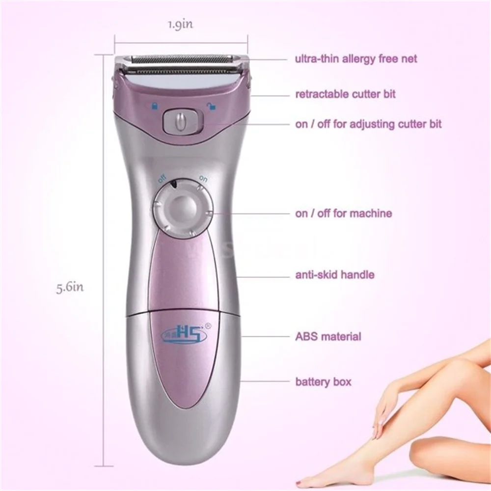 Electric Shaver for Women, Cordless Razor, Wet Dry Razor Remover Shavers & Trimmer for Ladys Legs Face Facial Hair Bikini Area Armpit Body,Purple