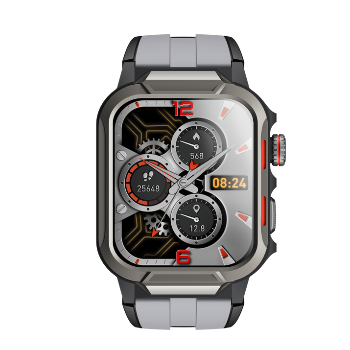 Rugged Smartwatch for Men 3ATM Waterproof Smartwatch 1.96 inch screen for Android and iOS Phones Fitness Tracker Watch with 100+ Sports Modes-1