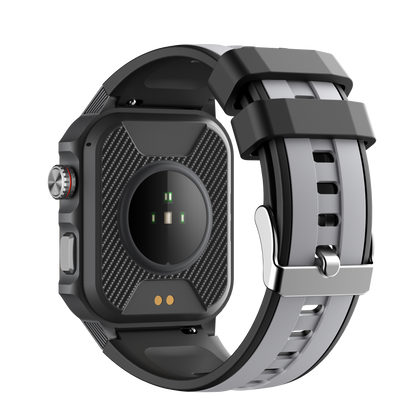 Rugged Smartwatch for Men 3ATM Waterproof Smartwatch 1.96 inch screen for Android and iOS Phones Fitness Tracker Watch with 100+ Sports Modes-2