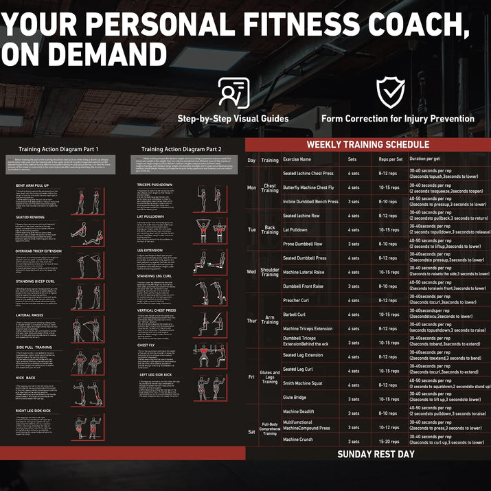 Multifunctional Home Gym System, Home Gym Station with 105LBS Weight Stack, All in One Workout Machine for Full Body Strength Training