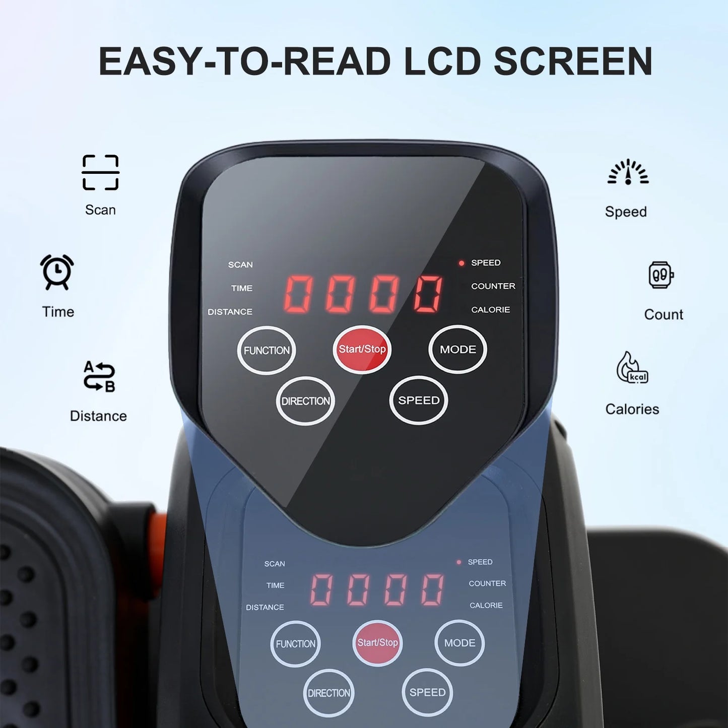 under Desk Elliptical, Electric Ellipse Leg Exerciser While Sitting for Seniors Adults, Auto/Manual Dual Mode Motorized Foot Pedal Exerciser with Remote Control for Home Office Use