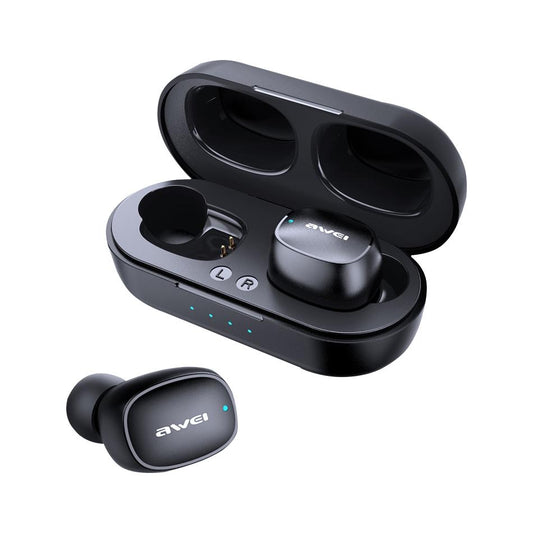 NNEIDS Wireless Sports Headset With Charging Case - T13 Tws Bluetooth V5.0 - Black-0