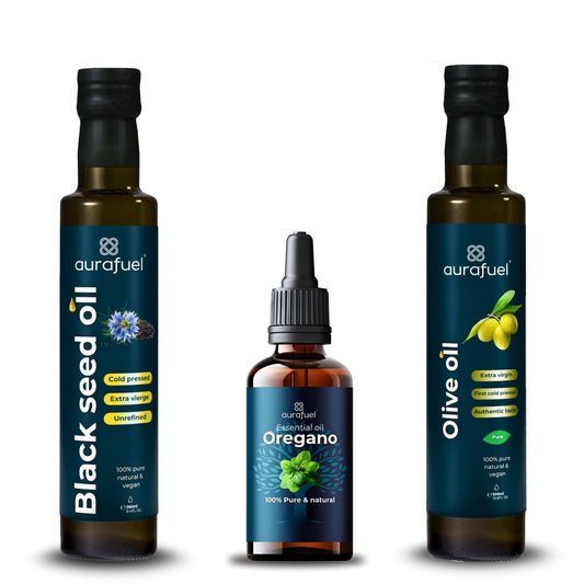 Mediterranean Trio: Black seed & olive oil with oregano oil-0