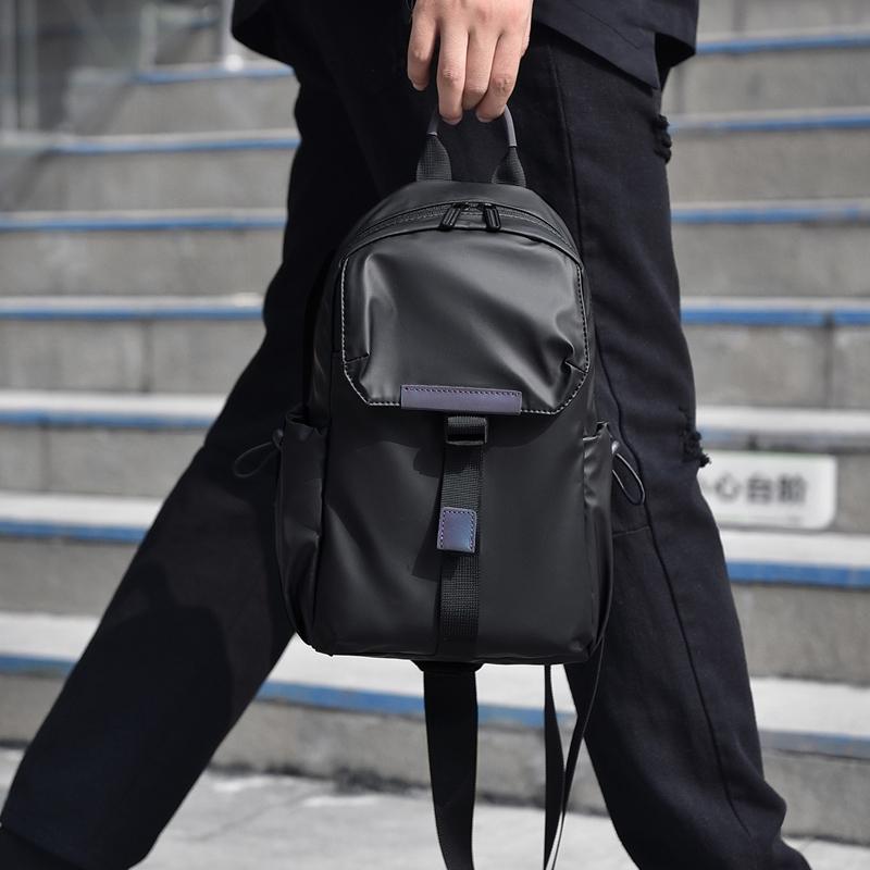 NNEDSZ Lightweight Waterproof Men Chest Bag Cycling Shoulder Bag - Black-3