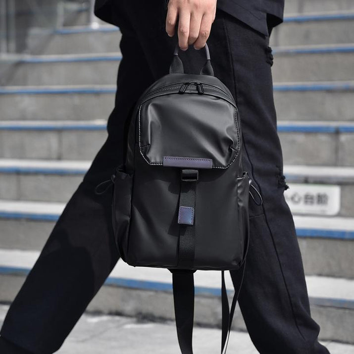 NNEDSZ Lightweight Waterproof Men Chest Bag Cycling Shoulder Bag - Black-3