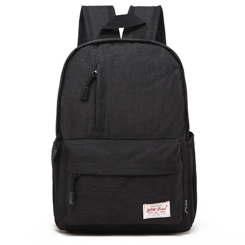 NNEDSZ Multi-function Canvas Laptop Backpack - Fits 15.6 Macbook Samsung Sony Dell Alienware Chuwi Asus Hp - 42x29x13cm - Black-0