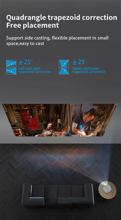 NNEDSZ Mini Portable HD Projector with Giant Screen Display and Gamut Compensation - Home Cinema-2