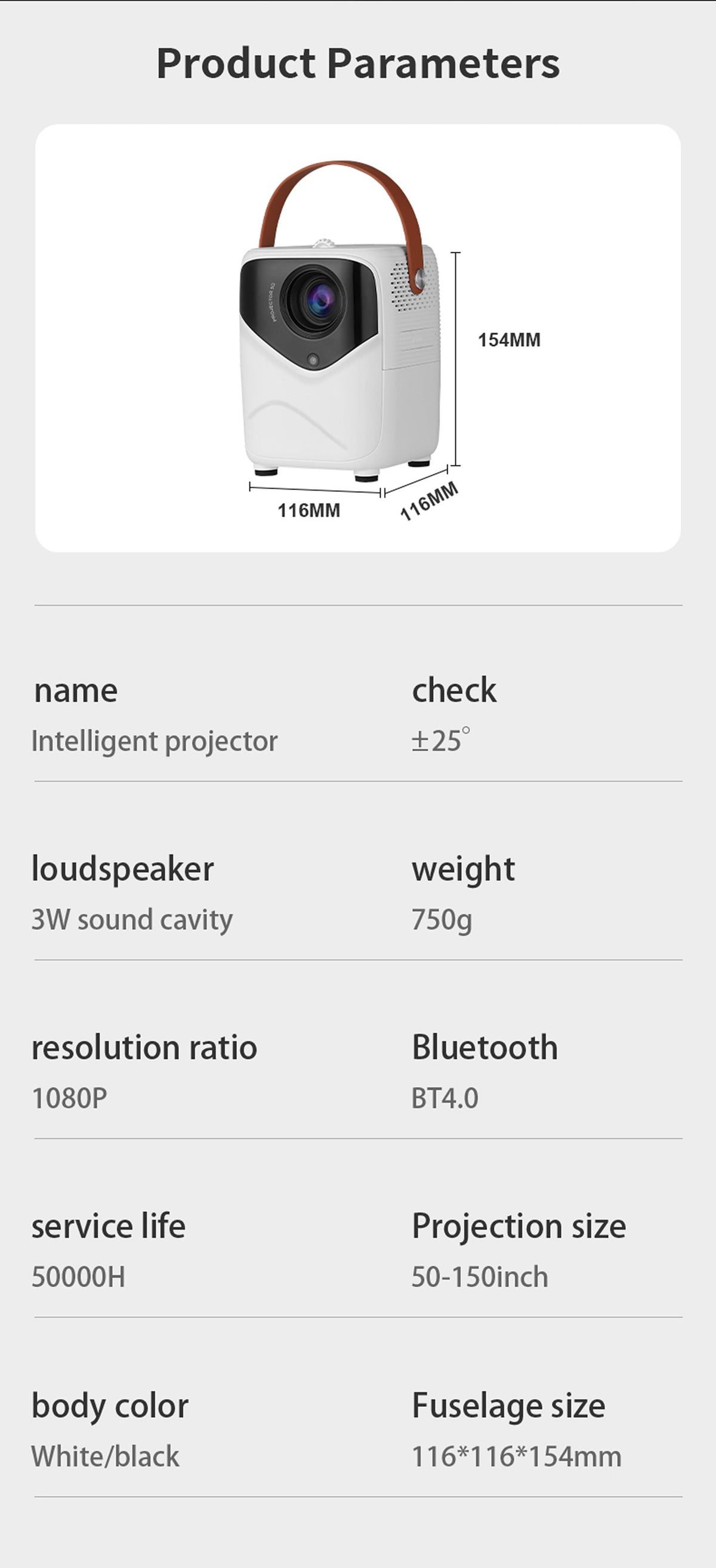 NNEDSZ Mini Portable HD Projector with Giant Screen Display and Gamut Compensation - Home Cinema-4