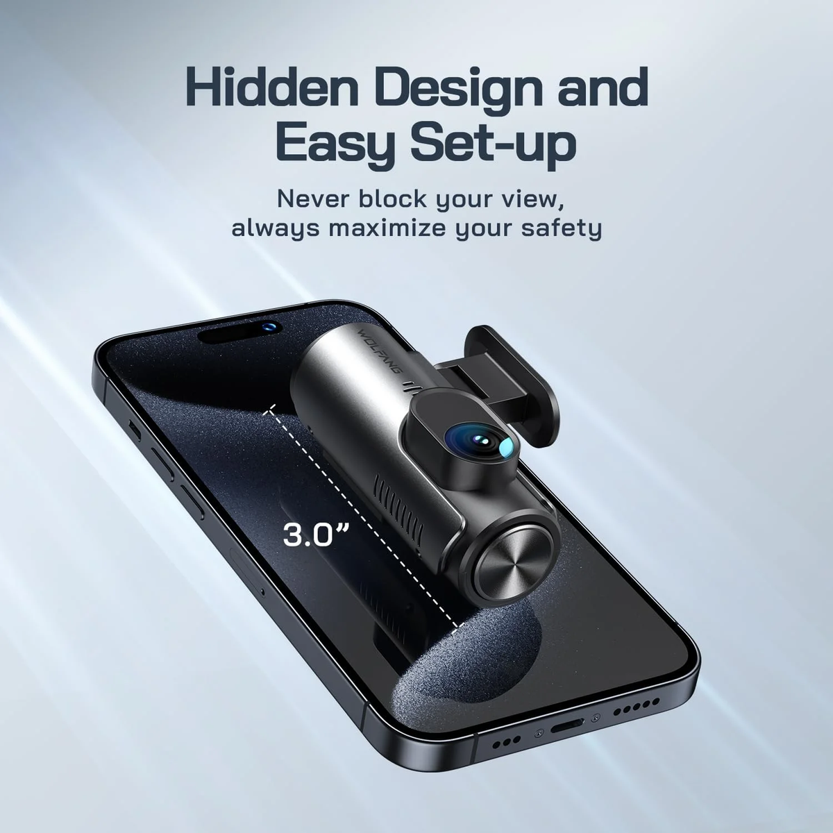 Dash Cam Front and Rear, 4K+1080P Dual Car Camera, Parking Monitor, Loop Recording