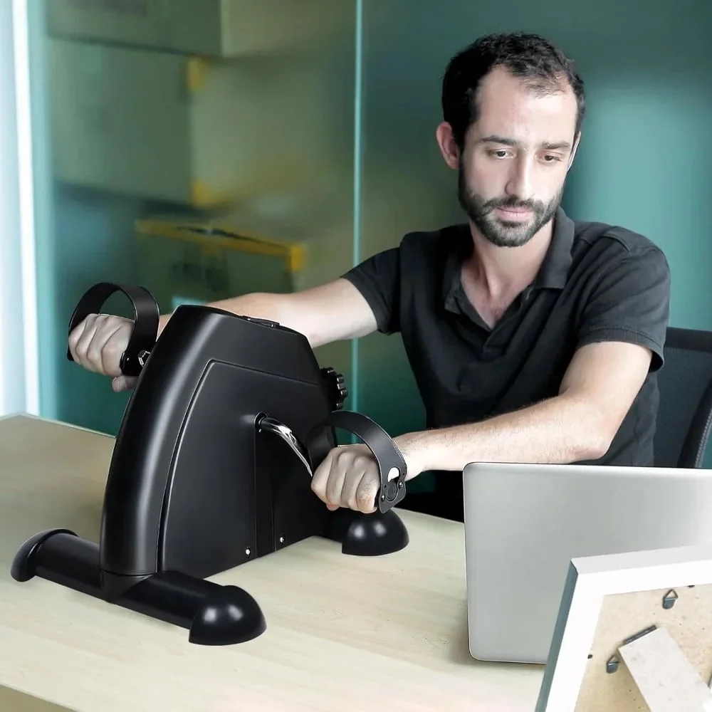 Multi-Function Mini Digital under Desk Bike Stepper Foot Pedal Exerciser,Pedal Exerciser for Senior